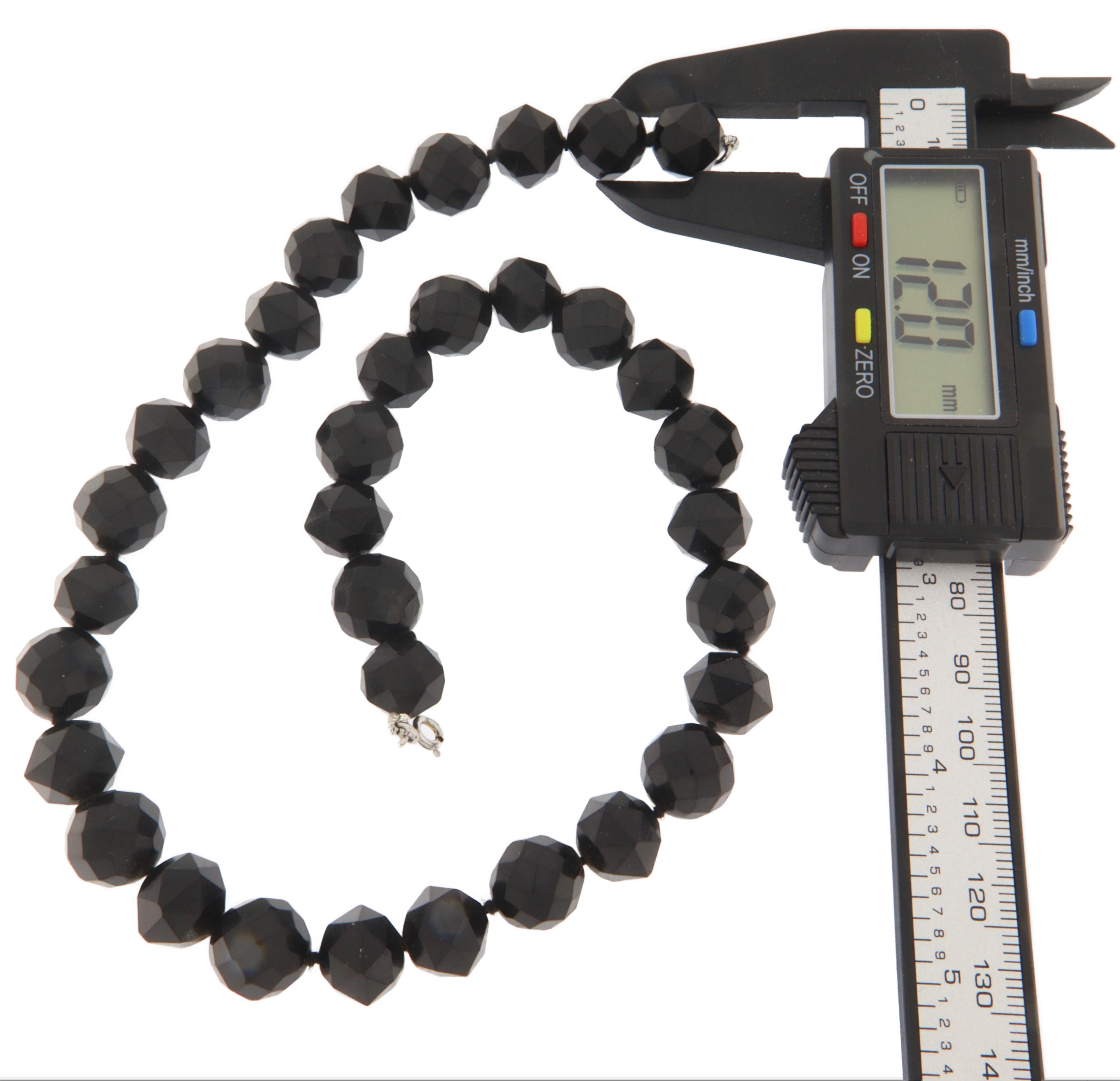 Collana girocollo in oro bianco 18 carati con onice In condizioni Nuovo in vendita a Marcianise, IT