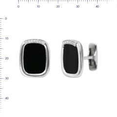 Onyx 18 Karat White Gold Fine Jewelry White Gold Statement Cufflinks