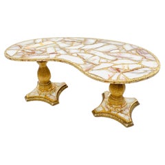 Couchtisch in Knochenform aus Onyx, Abalone und Goldglitter von Arturo Pani