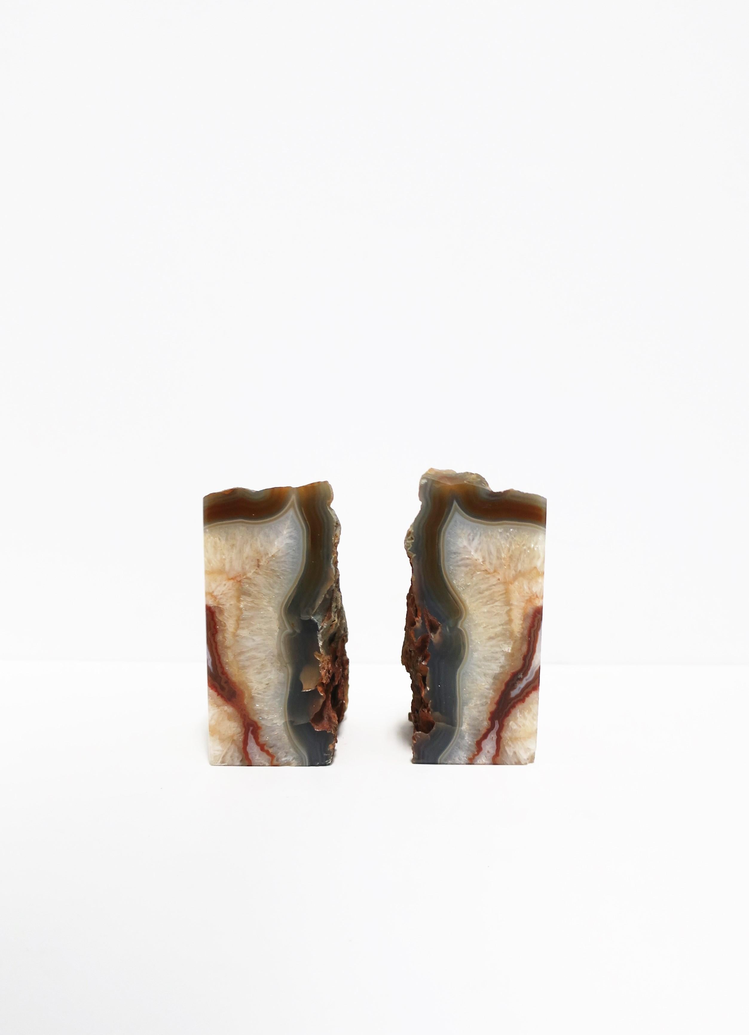 Onyx Agate Bookends or Decorative Objects, Pair 5