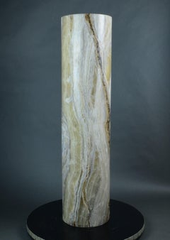 Onyx Ambient Floor Lamp, Hand-Carved, Rectangular Design, Mexico, 2019