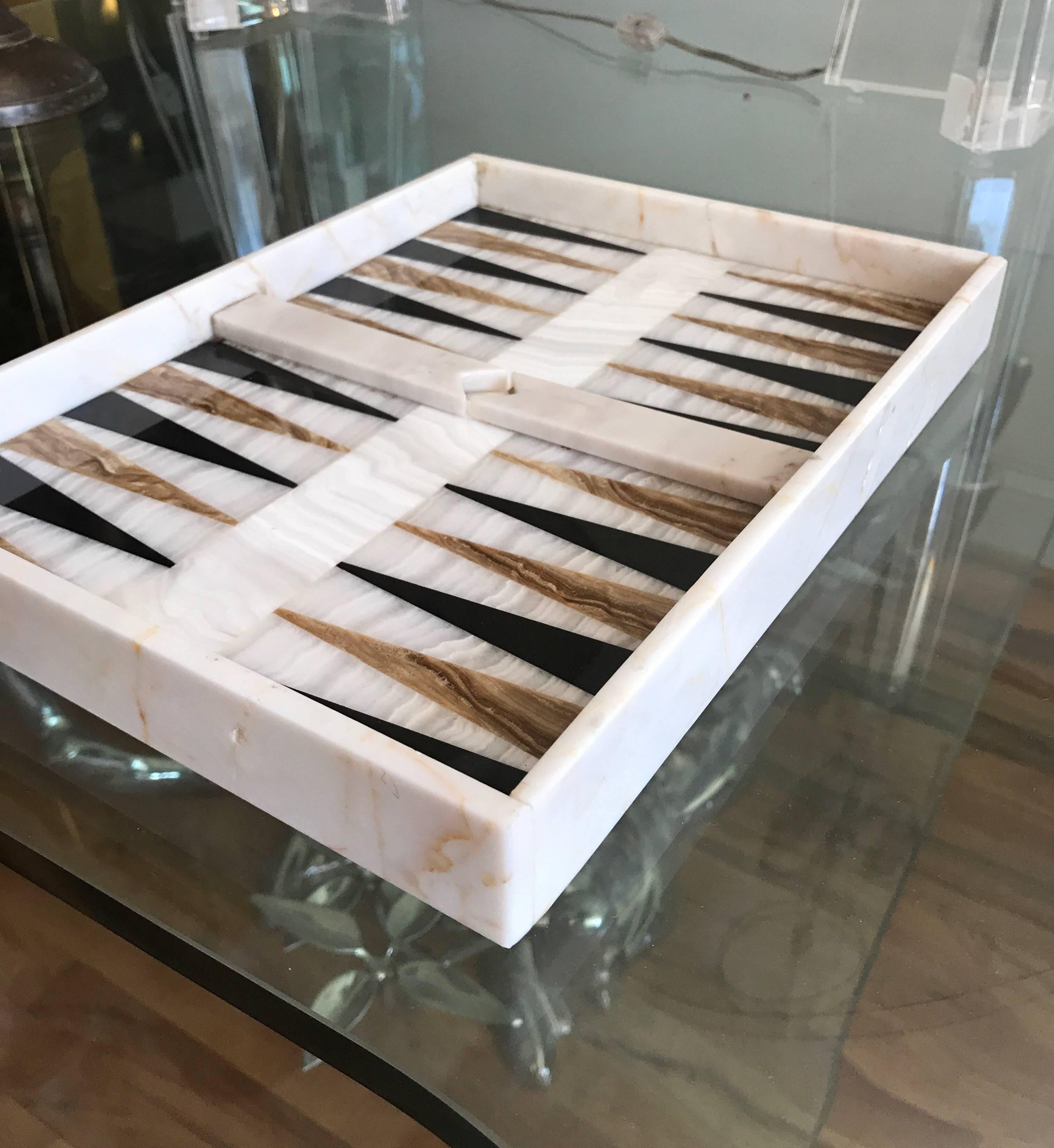 marble backgammon set