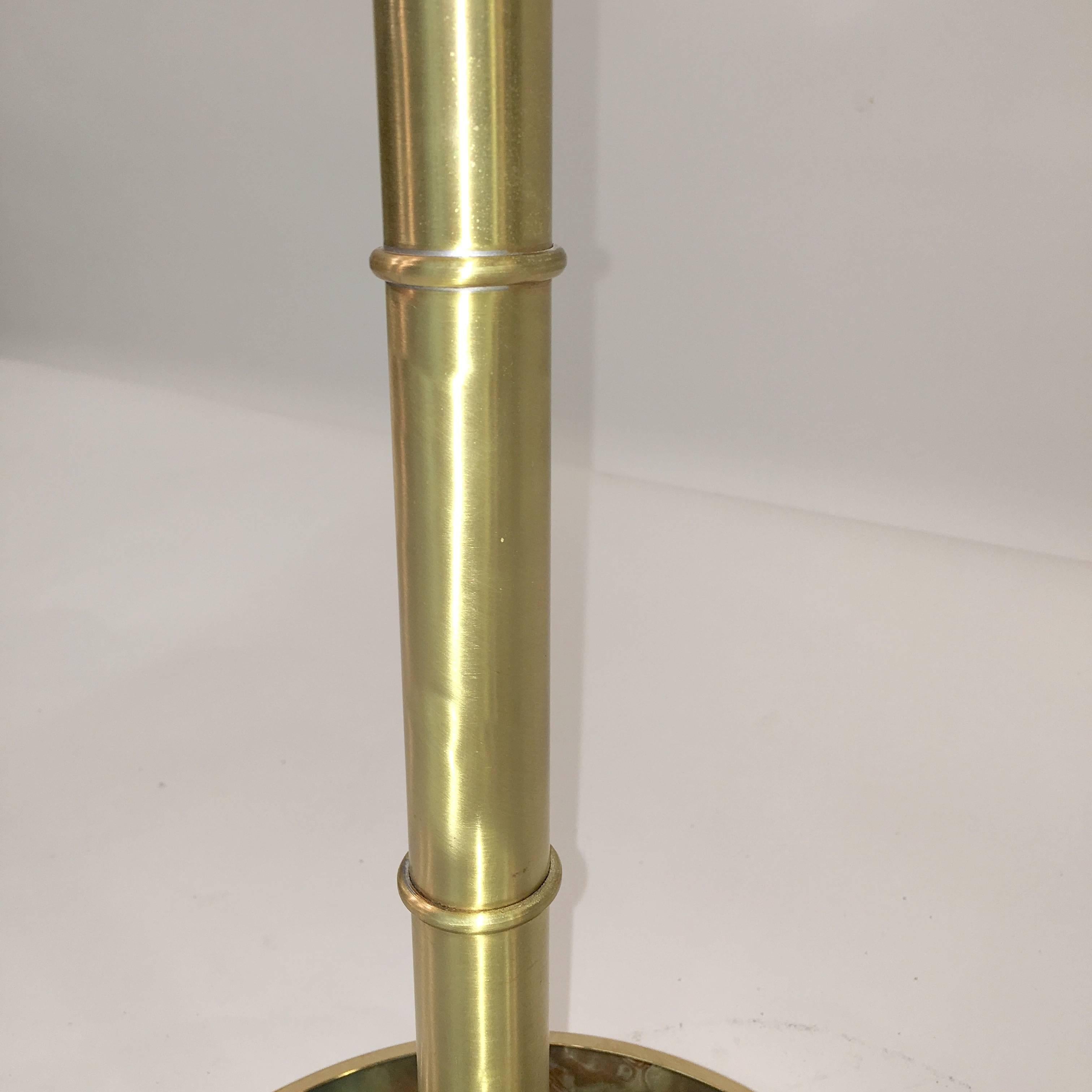Onyx and Brass Bamboo Tilt-Top Table For Sale 11