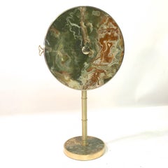 Onyx and Brass Bamboo Tilt-Top Table