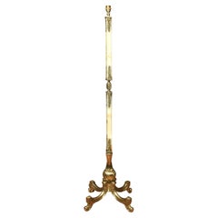 onyx and brass standard lamp