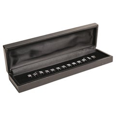 Onyx and Diamond (Approx 1.70-Carats) Brick Link Bracelet, White Gold
