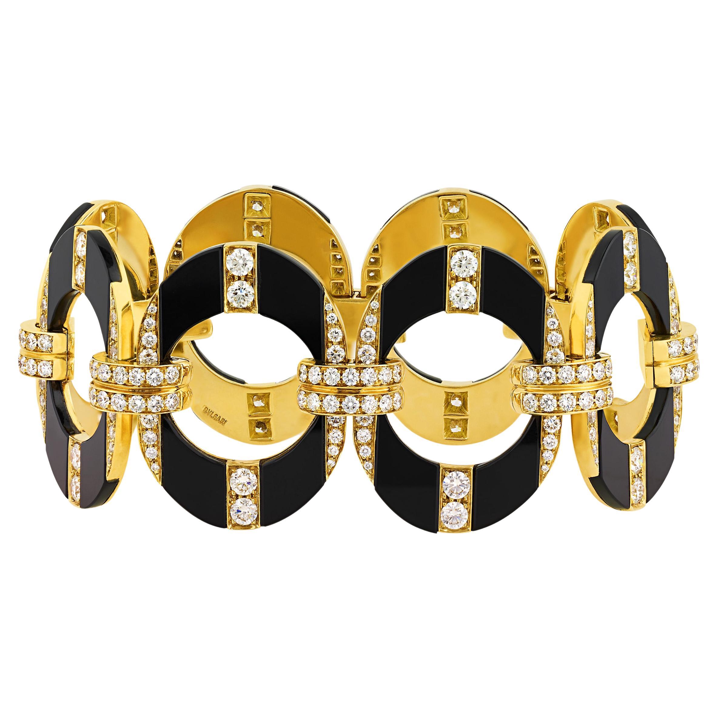 Onyx and Diamond Bracelet by Bulgari