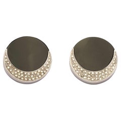 Ohrringe aus Onyx und Diamanten