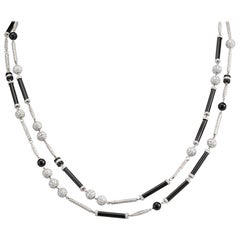 Onyx and Diamond Necklace by Tiffany & Co.