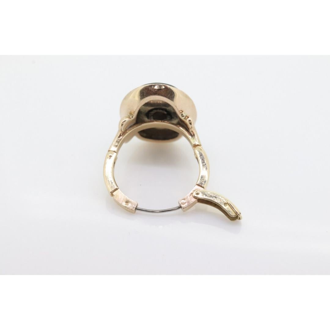 Onyx and Diamond Ring. Art Deco Onyx Bezel. 14k Gold Arthritic Knuckle Fit ring. For Sale 6