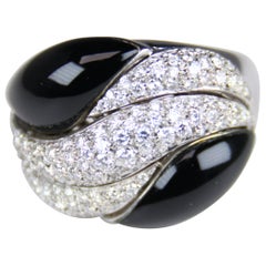 Vintage Onyx and Diamond Ring