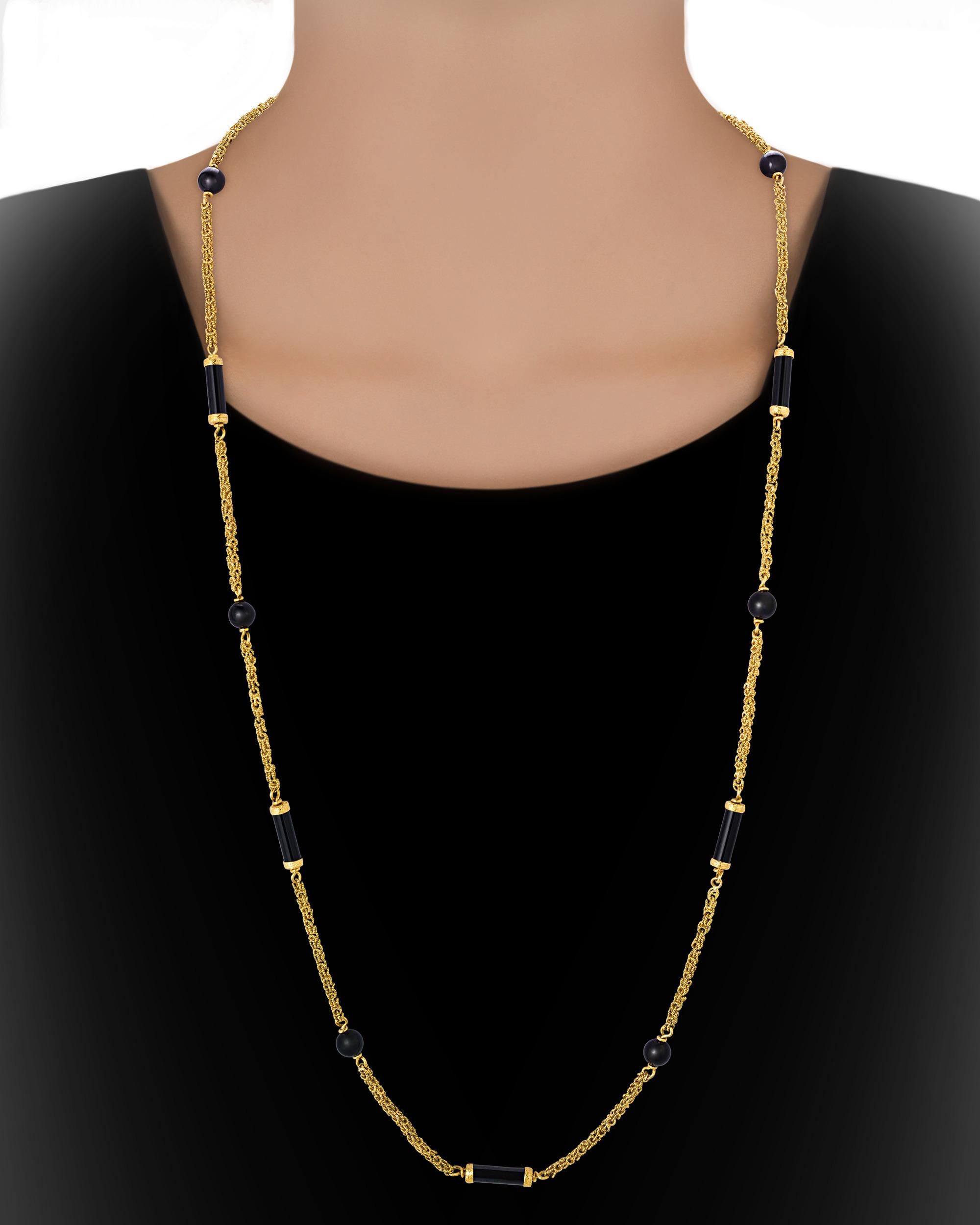 Modern Onyx And Gold Necklace By Boucheron