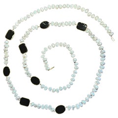 Onyx and Pearl Necklace