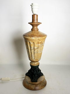 Onyx and resin table lamp, France, 1980