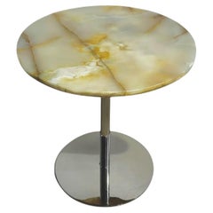 Onyx and Stainless Steel Side/End Table, 1970