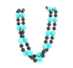 Onyx and Turquoise Bead Necklace