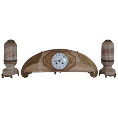 Onyx Art Deco Clockset