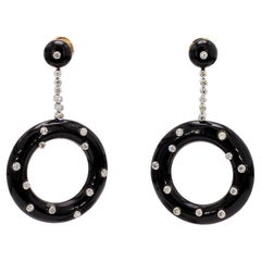 Onyx Art Deco Earrings