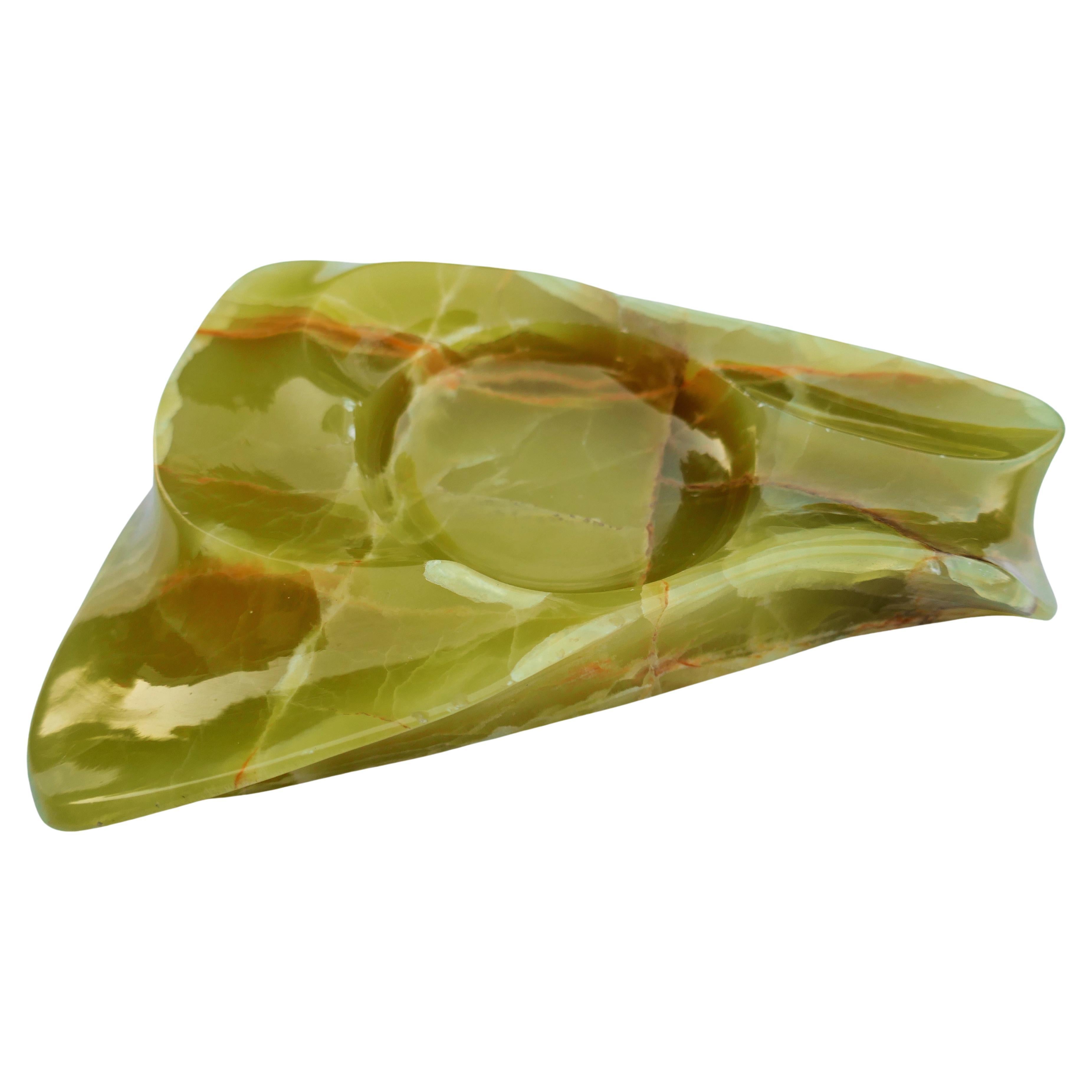 Mid-20th Century Cendrier et briquet Onyx - Cendrier Beau design organique en vente