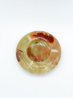 Mid-Century Onyx Catchall Aschenbecher Klein, 1970er Grün Brown