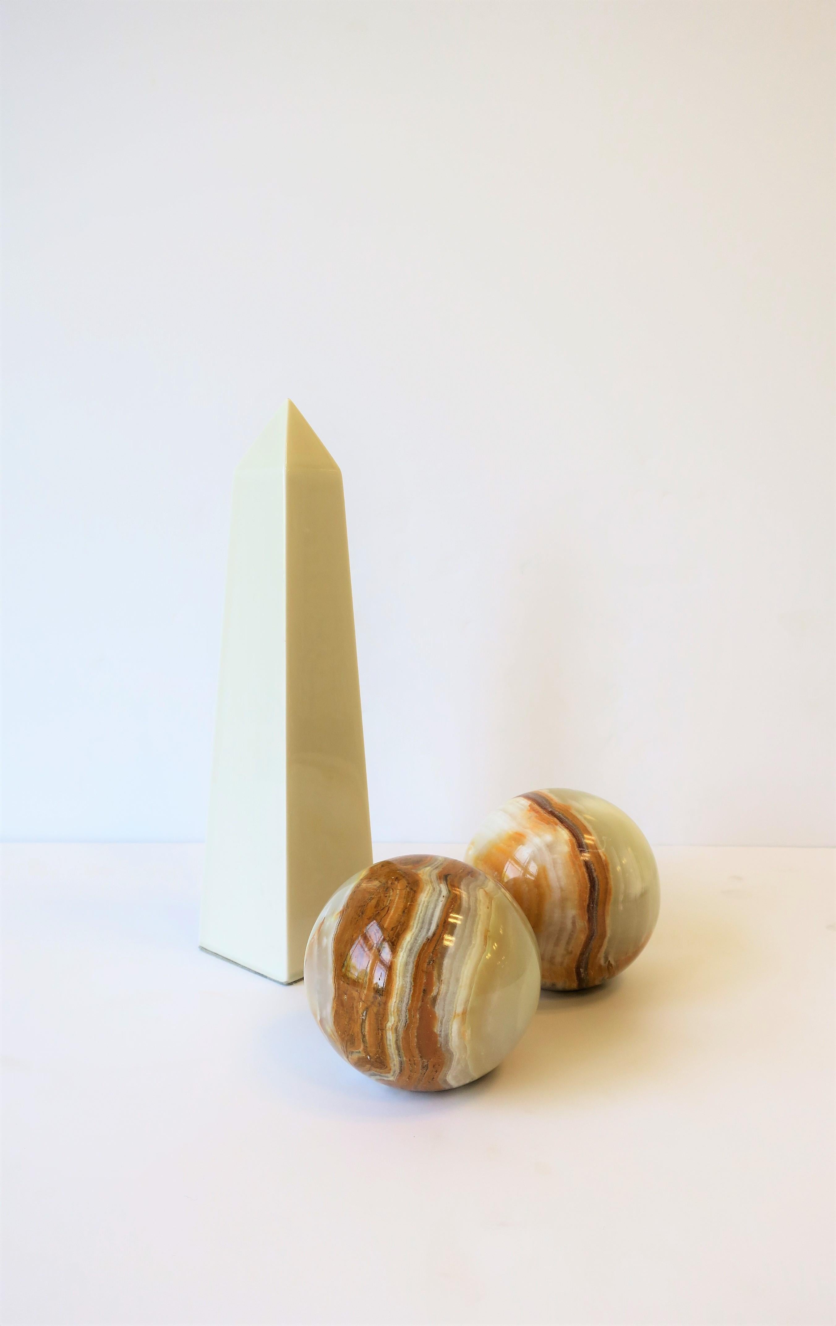 European Onyx Bookends or Decorative Objects