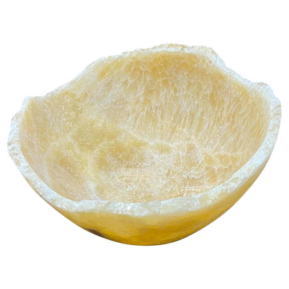 Onyx Bowl With Chiseled Edges, Indonesia, Contemporary
