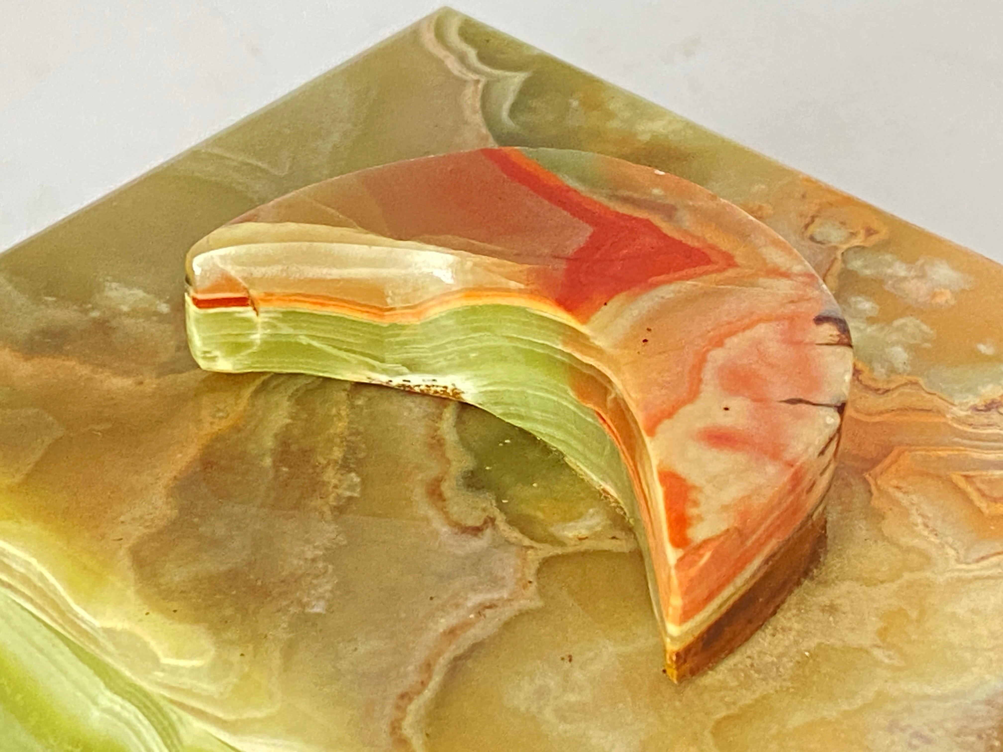 Onyx Box, Decorative, or Jewelry Box Green, Made in Italy, circa 1970 In Good Condition In Auribeau sur Siagne, FR