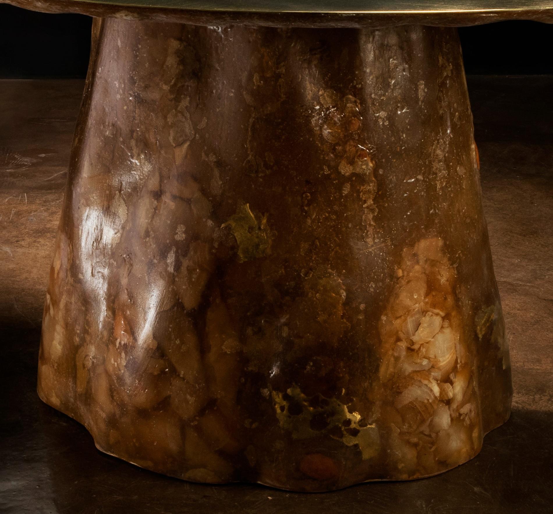 Table basse en onyx, bronze, fibre de verre et grenades de Costantini, Tavola 25 en vente 5