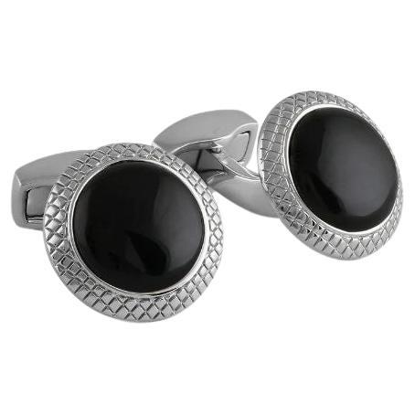 Onyx Bullseye Cufflinks