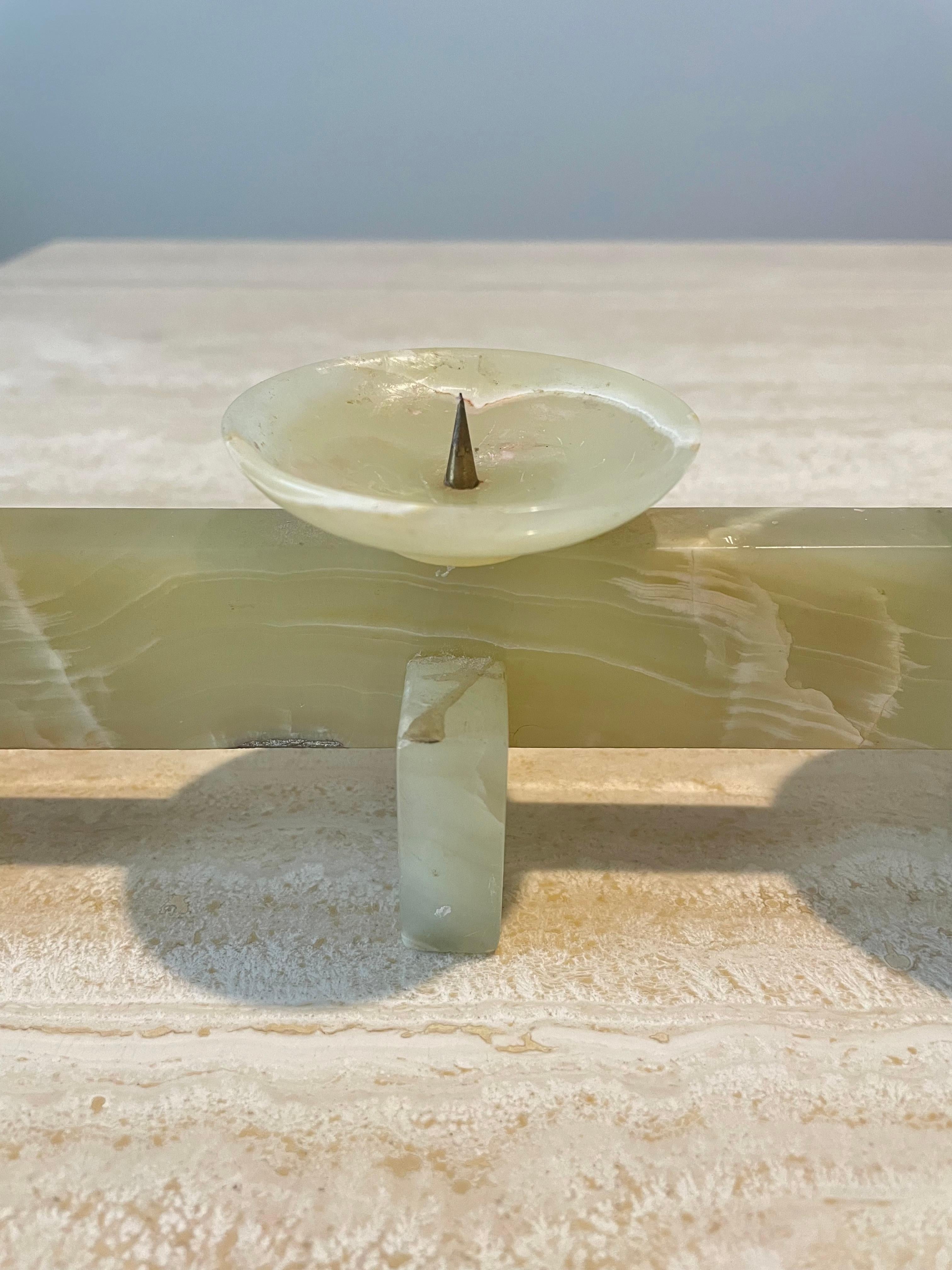 Modern Onyx Candle Holder For Sale