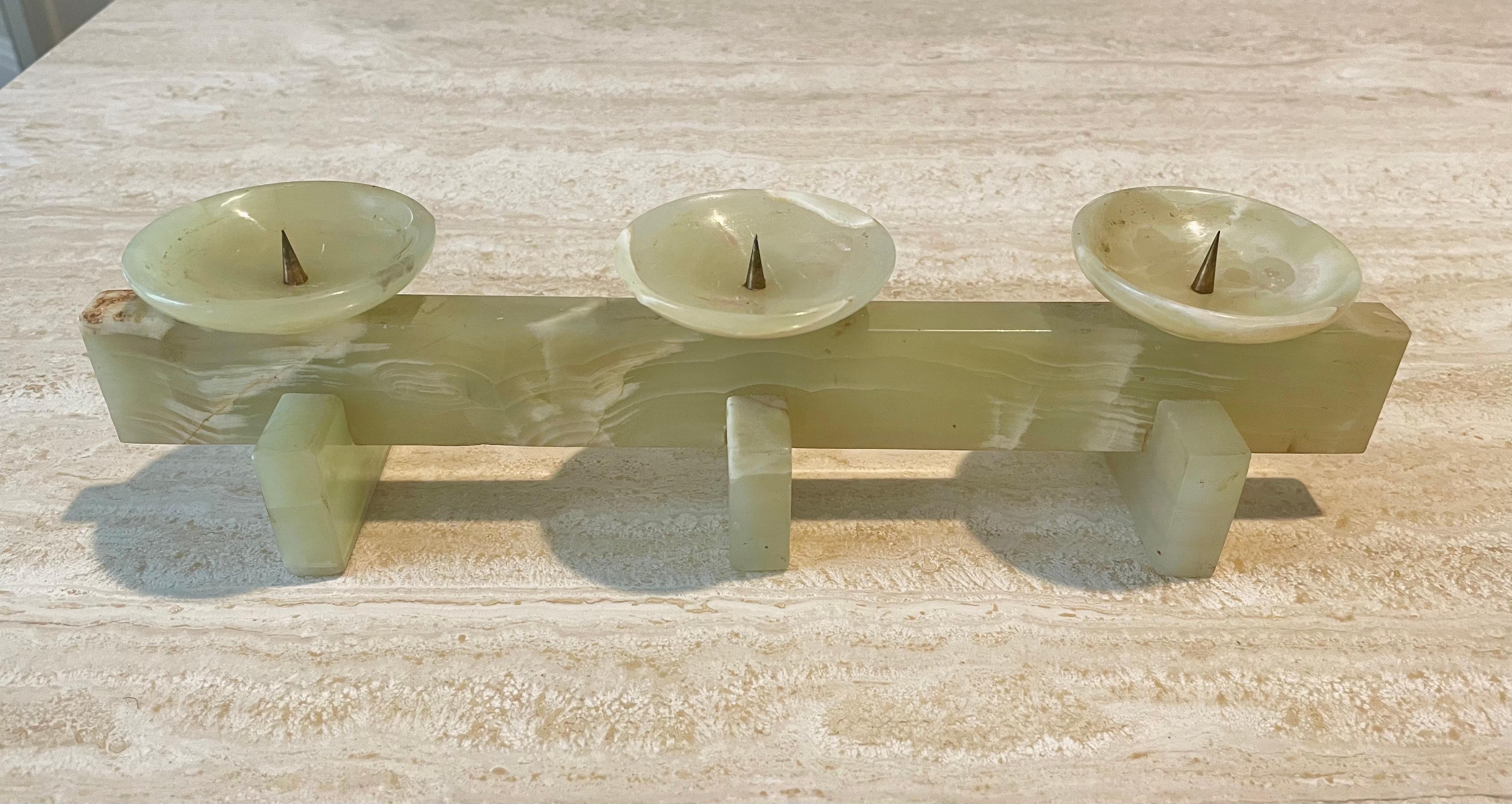 Onyx Candle Holder For Sale 2