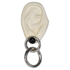 Onyx Circle Earrings