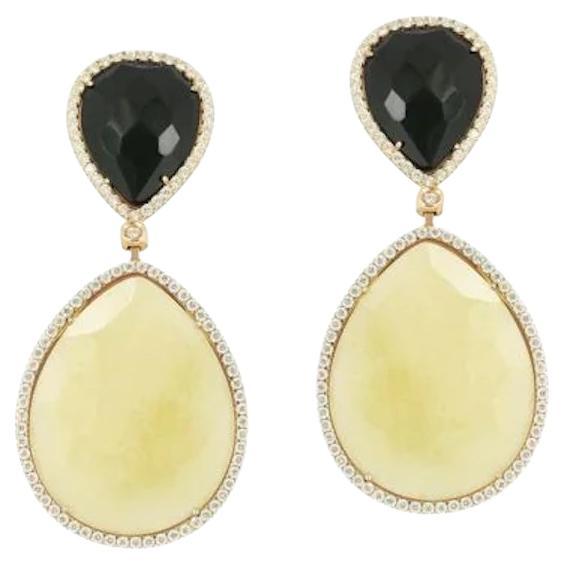 Onyx Classic Gelbgold 18K Ohrringe für Sie im Angebot