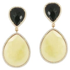 Onyx Classic Yellow Gold 18K Earrings for Her