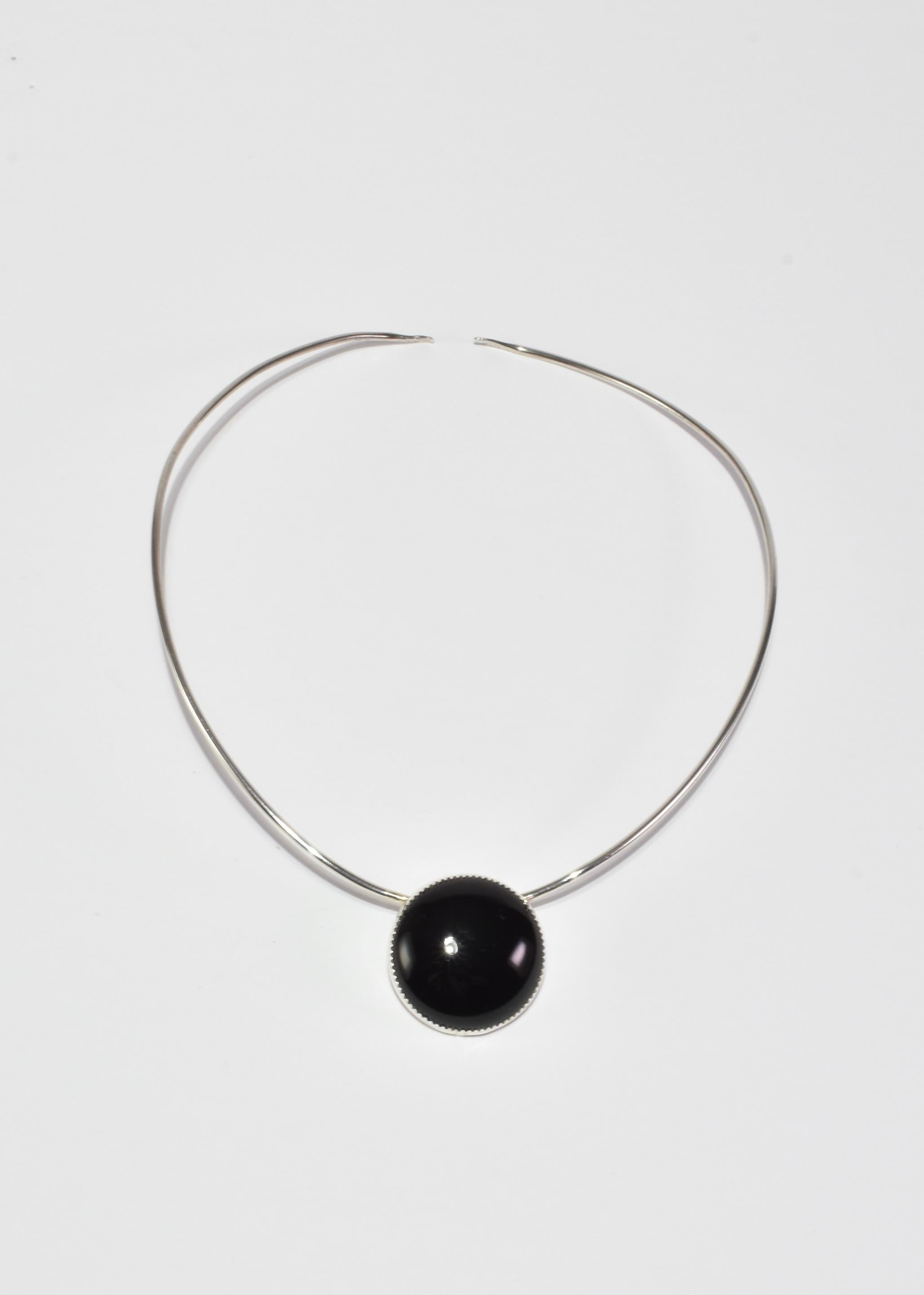 Modernist Onyx Collar Necklace