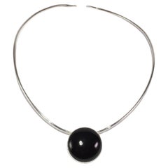 Antique Onyx Collar Necklace