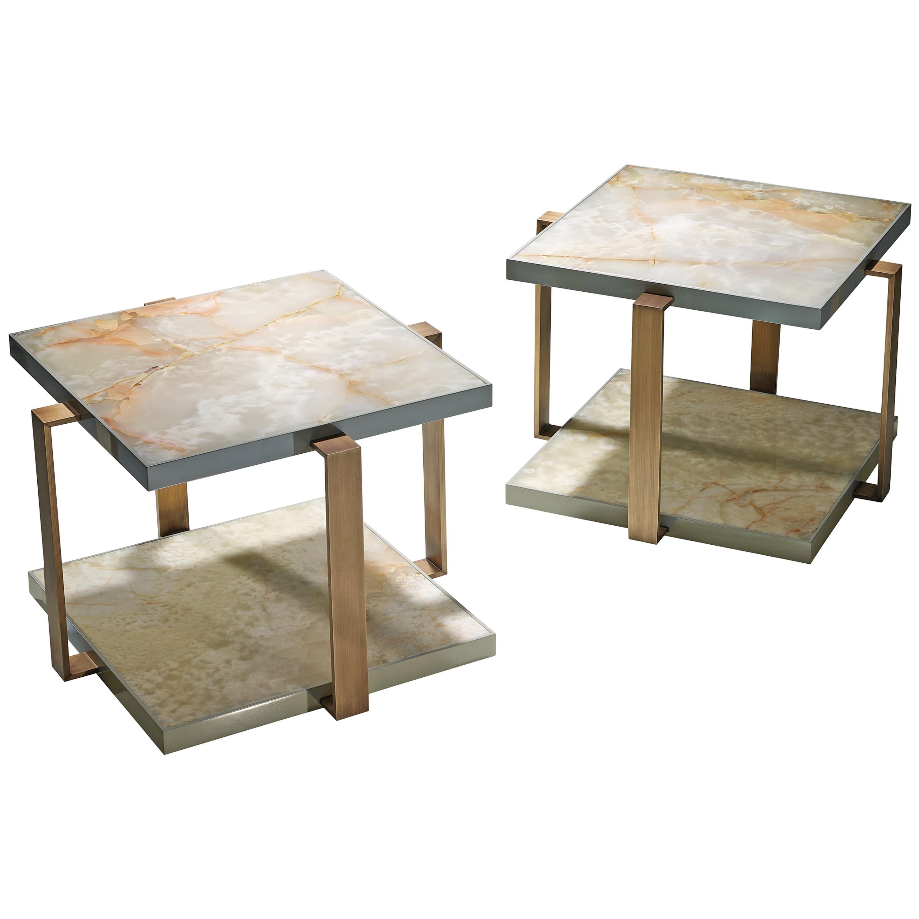 Onyx Contemporary Bedside Table by Luísa Peixoto For Sale