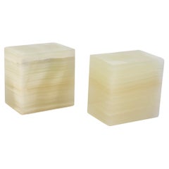 Onyx Cube Bookends