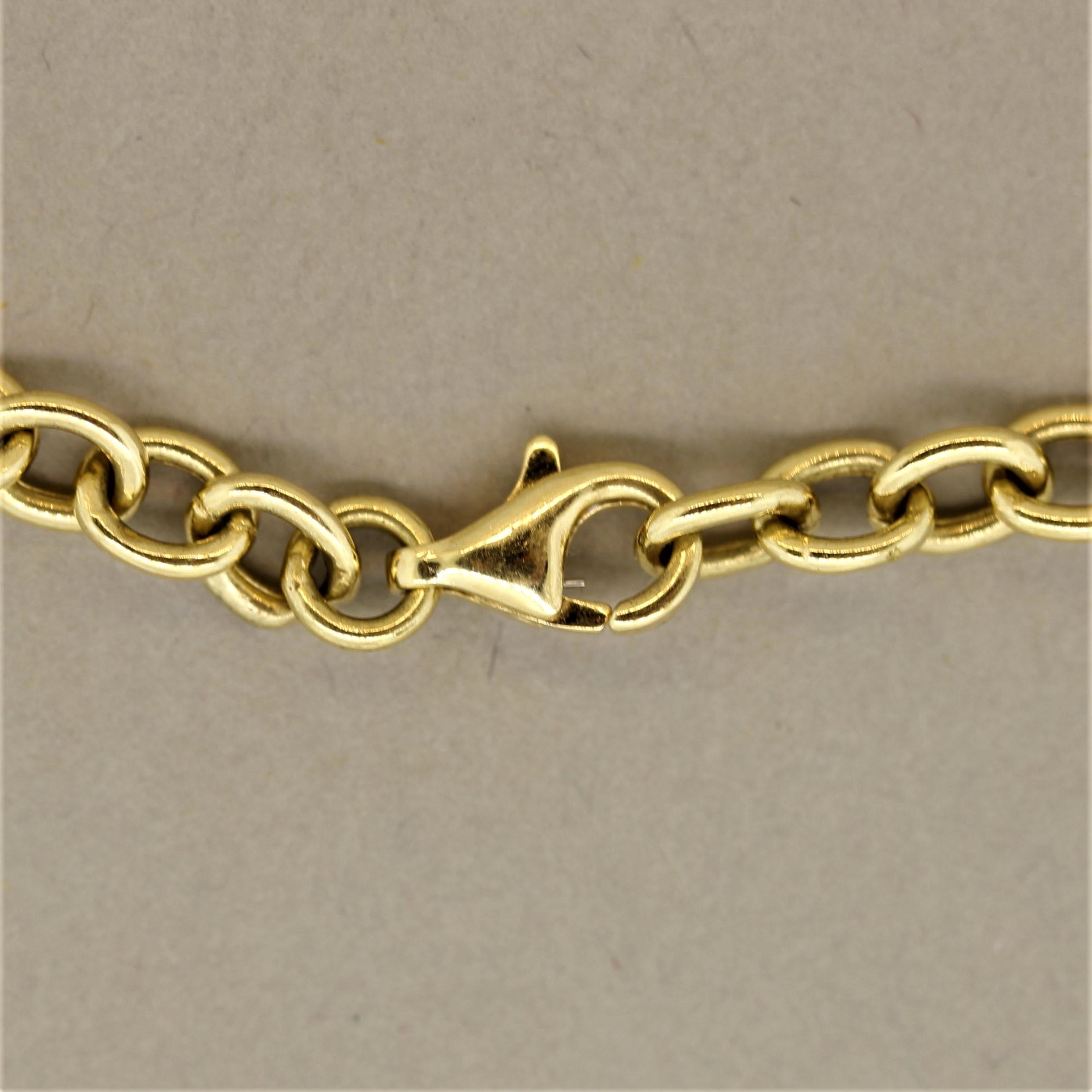 Women's Onyx Diamond Gold Heart Drop Necklace