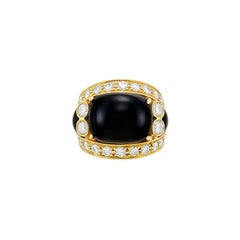 Onyx Diamond Gold Ring