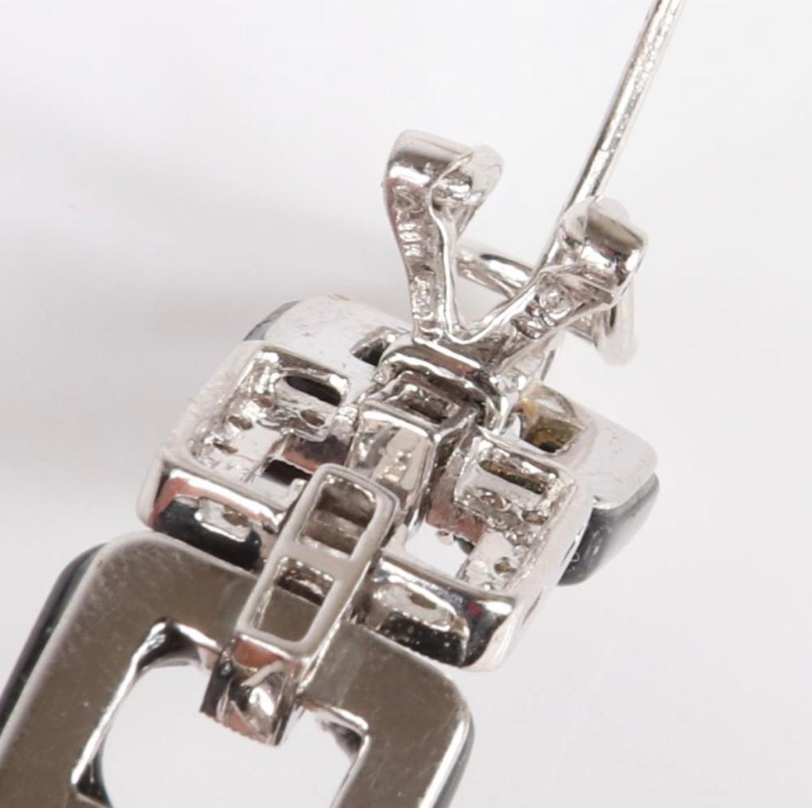 Onyx-, Diamant- und Perlenohrringe Damen