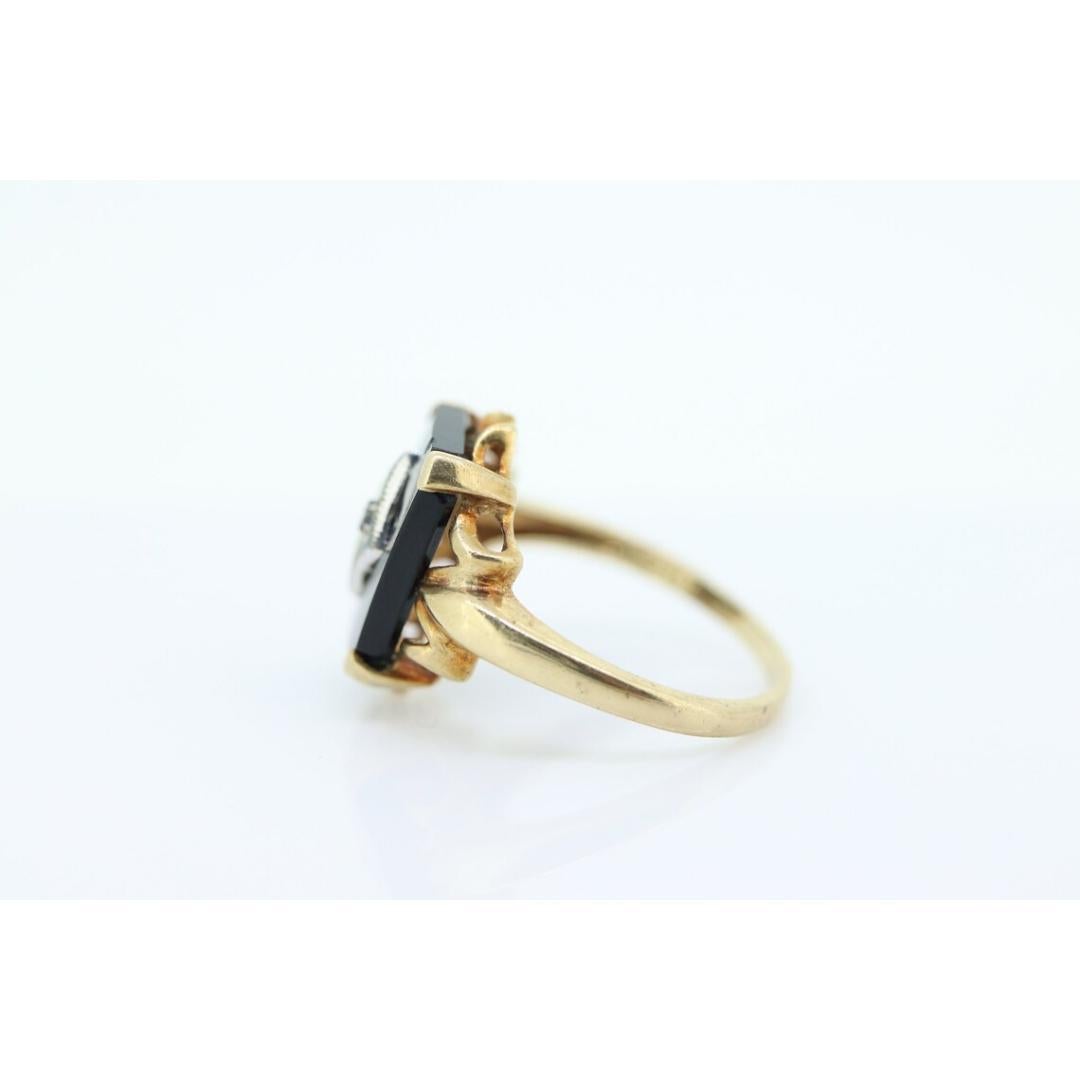 Onyx Diamond Ring. Onyx Diamond Ring. Onyx diamond ring. Onyx Diamond Ring. In Good Condition For Sale In Port Charlotte, FL