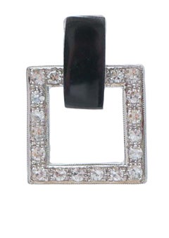 Onyx, Diamonds, Platinum Earrings.