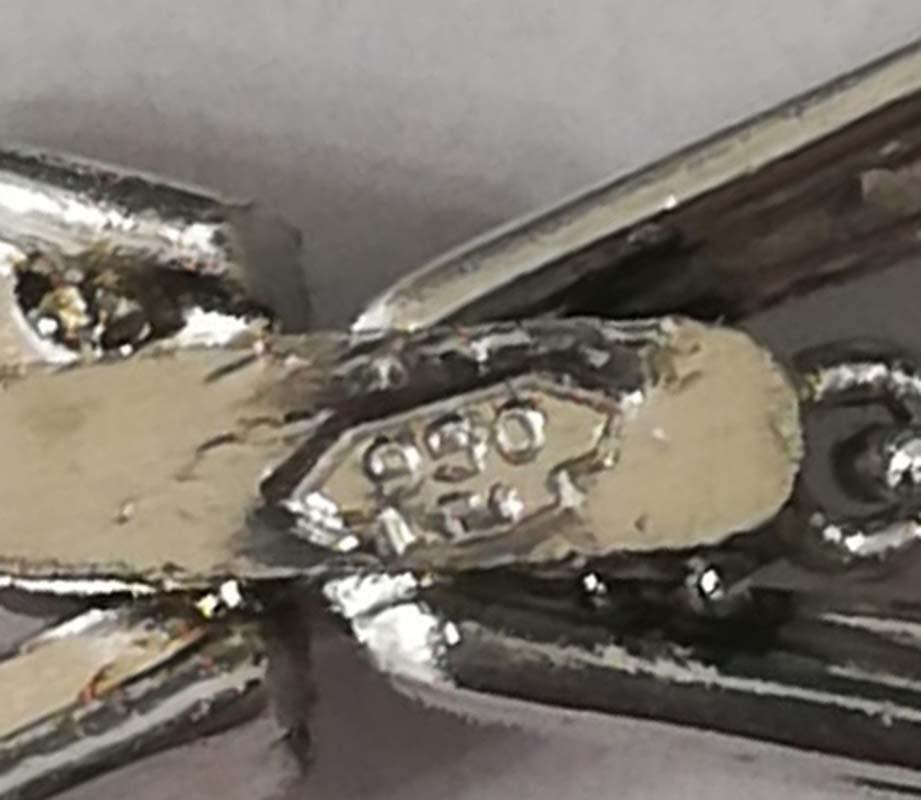 Onyx, Diamonds, Platinum Earrings. Damen im Angebot