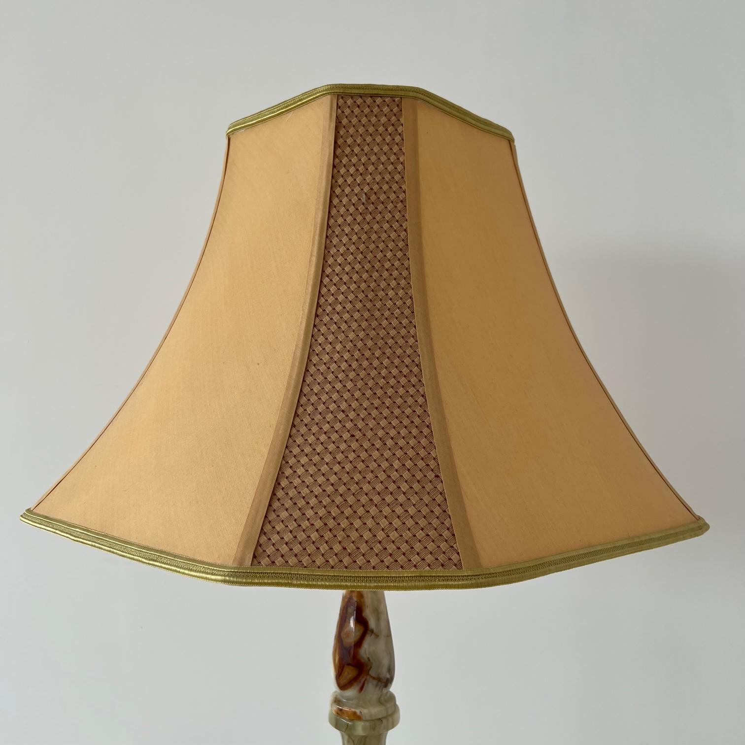 British Onyx English Mid-Century Floor Lamp For Sale