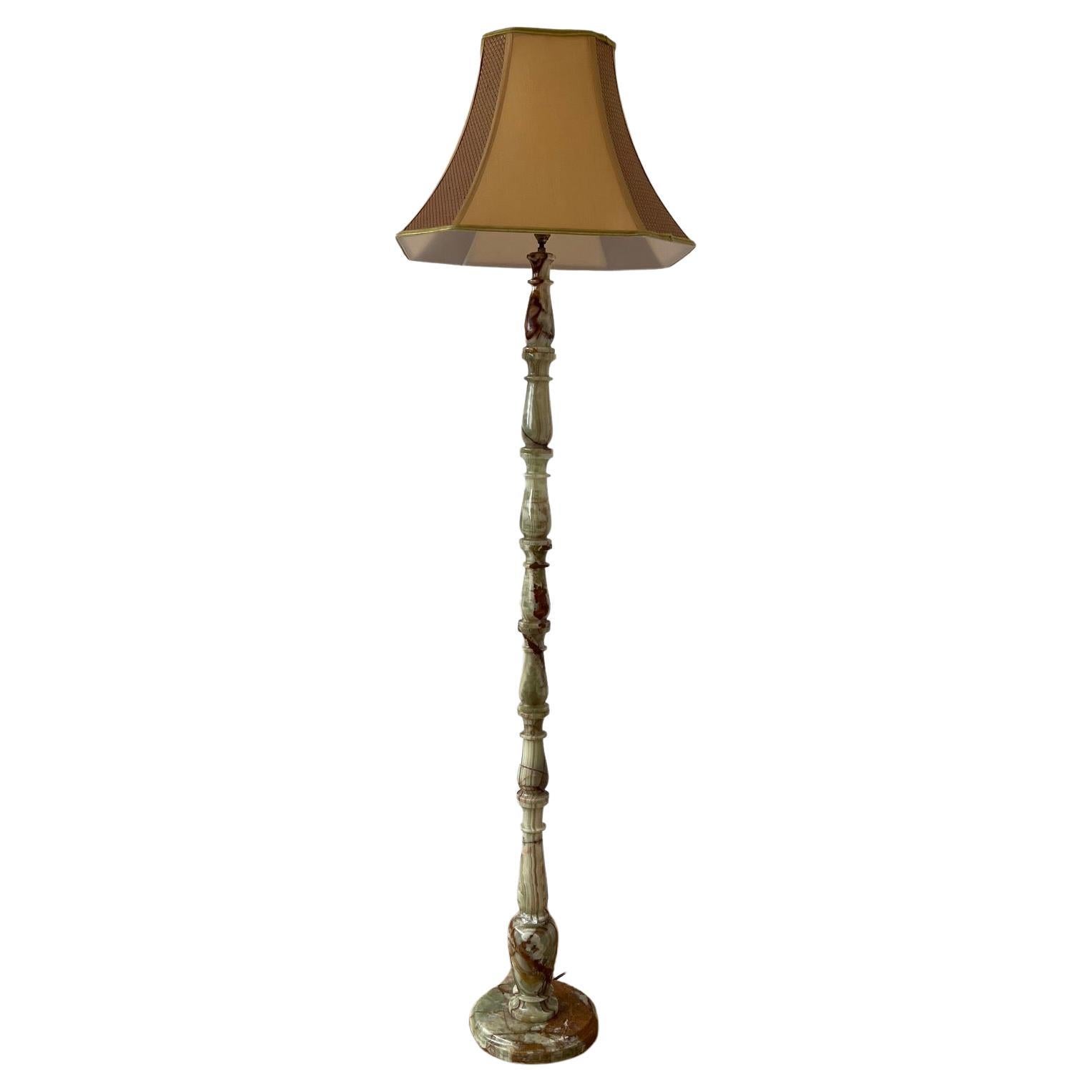 Onyx English Mid-Century Floor Lamp For Sale