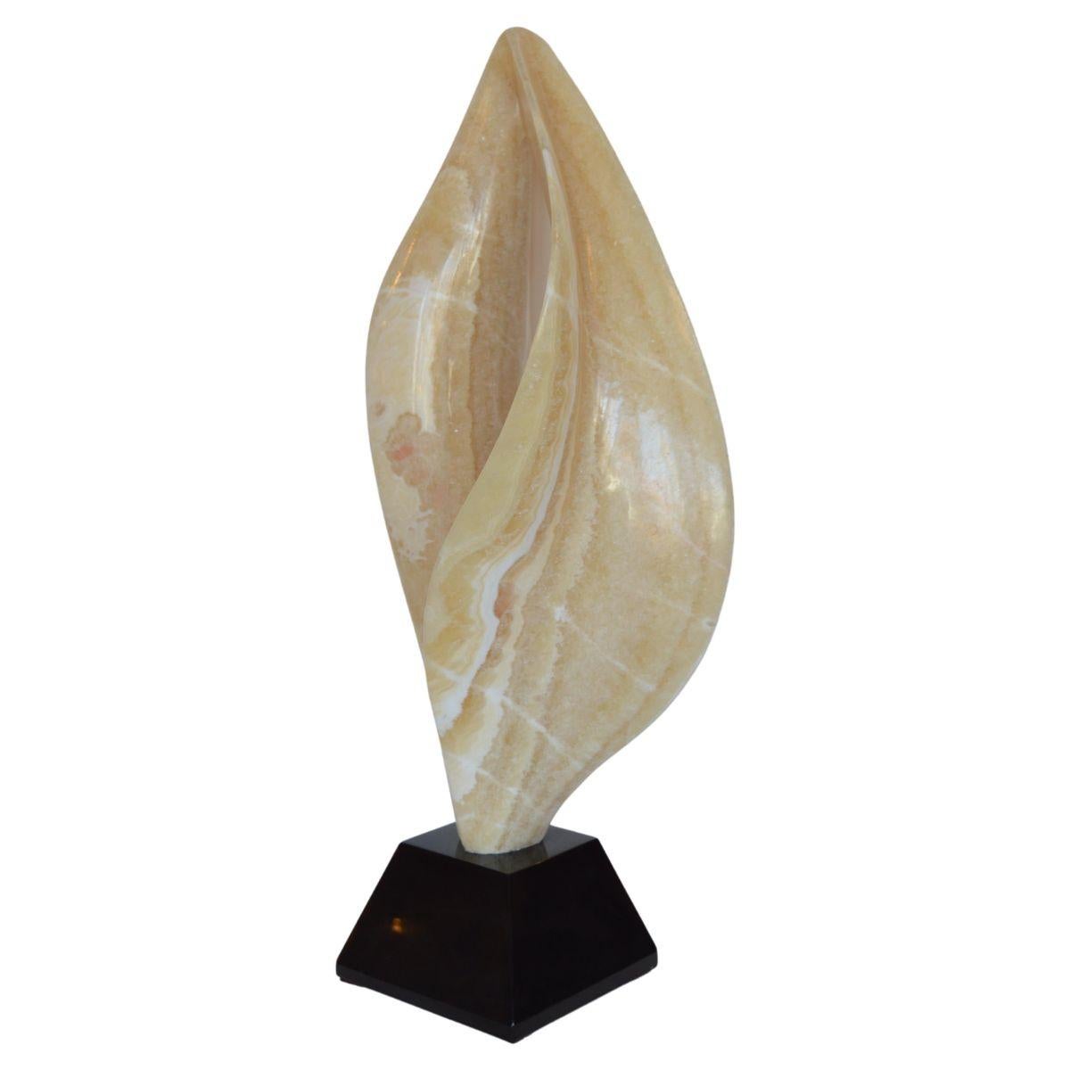 Modern Onyx Flame Sculpture For Sale