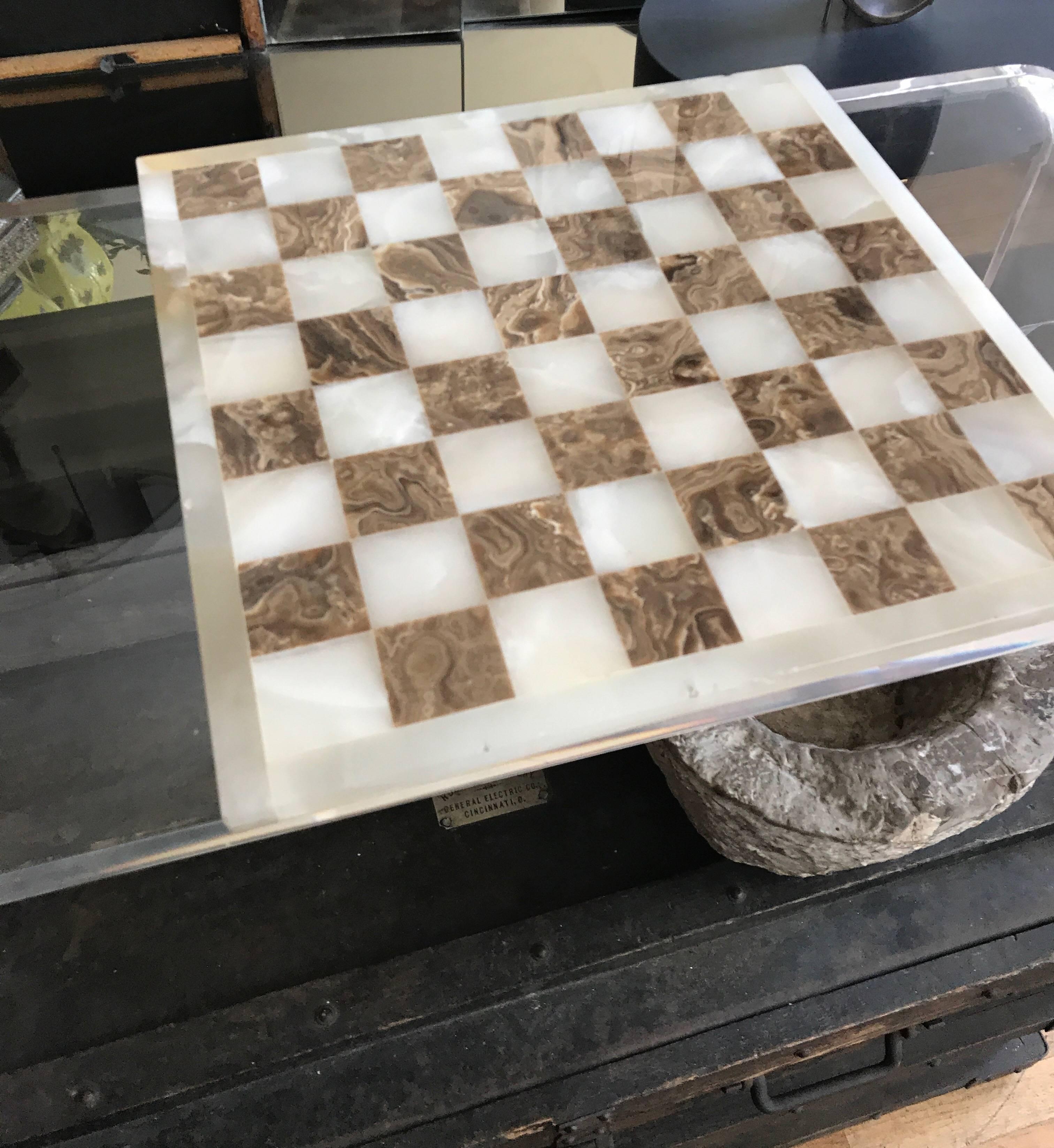 Onyx Game Board For Chess or Checkers 7