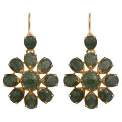 Boucles d'oreilles pendantes en onyx plaqué or