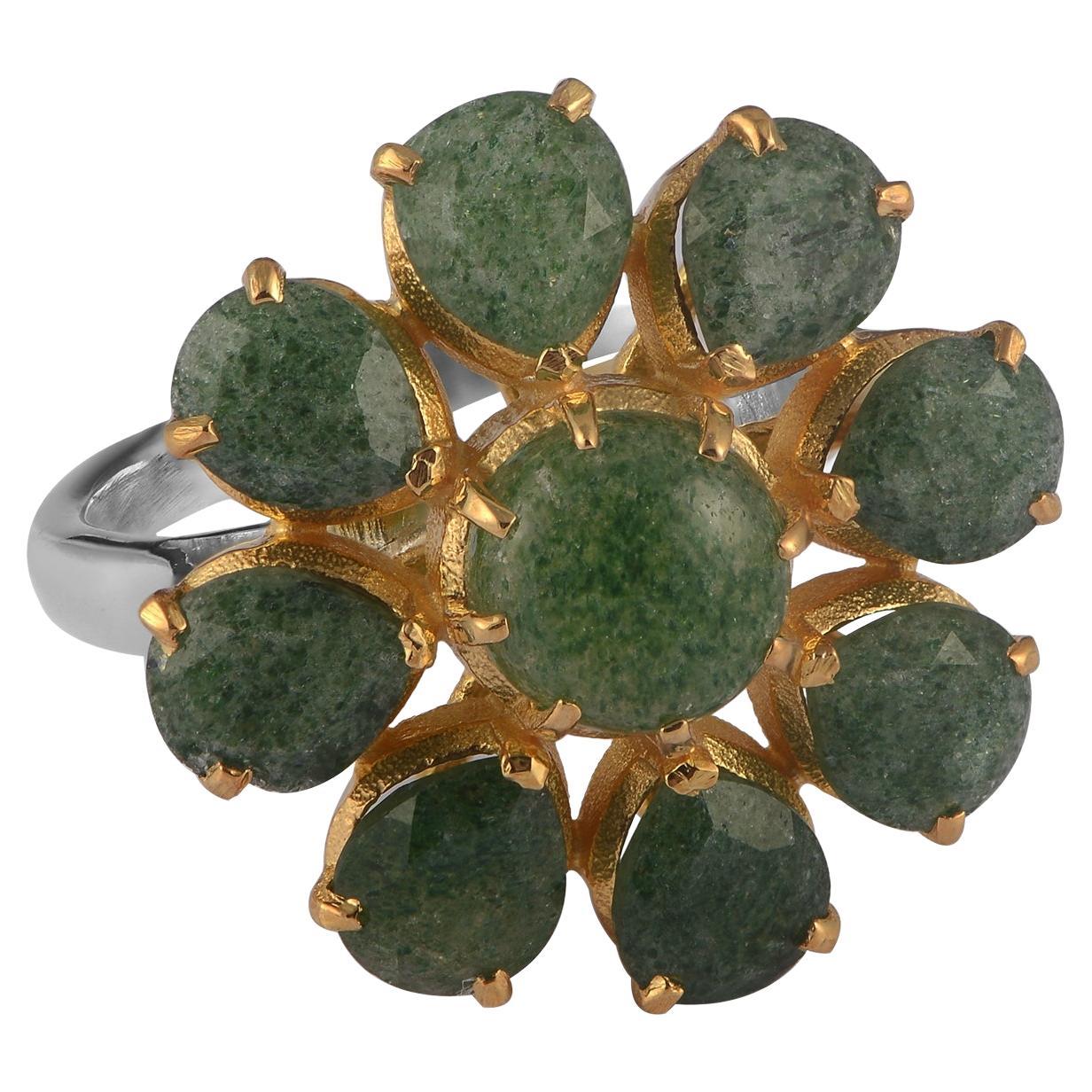 Anello con placca d'oro all'onice